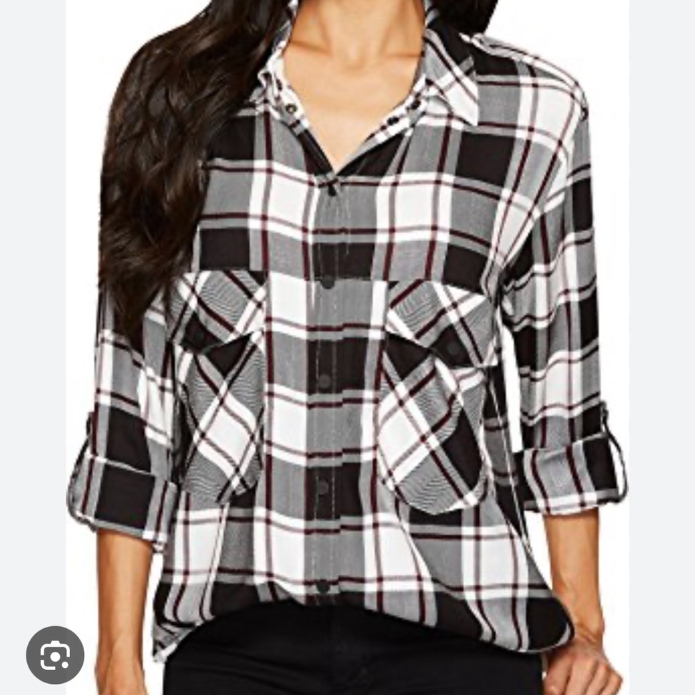 Sanctuary Women’s Plaid “Boyfriend Shirt” Small